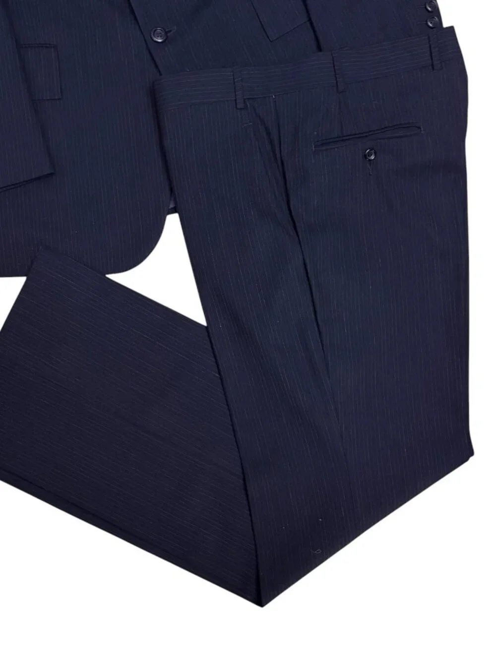 PIERRE CARDIN Vintage WOOL SUIT Blue Luxury Blazer Dress Pants Business Mens 40R